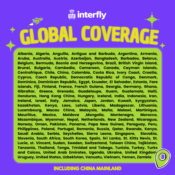 eSIM Interfly Global Coverage