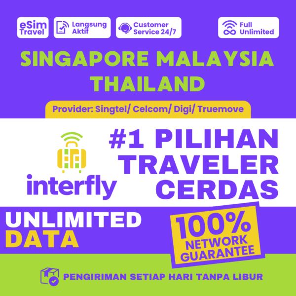 eSIM Interfly Singapore Malaysia Thailand Unlimited