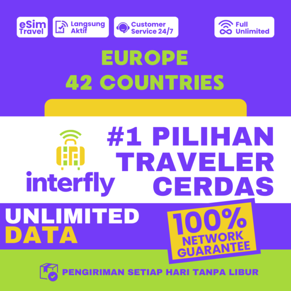 eSIM Interfly Europe 42 Countries Unlimited