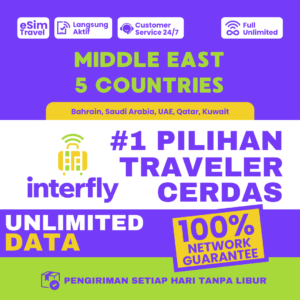 eSIM Interfly Middle East 5 Countries Unlimited