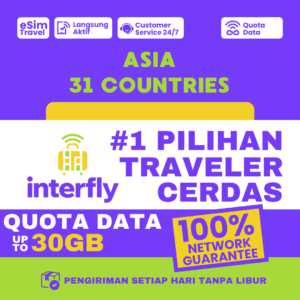 eSIM Interfly Asia 31 Countries Data Package