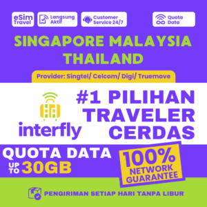 eSIM Interfly Singapore Malaysia Thailand Data Package
