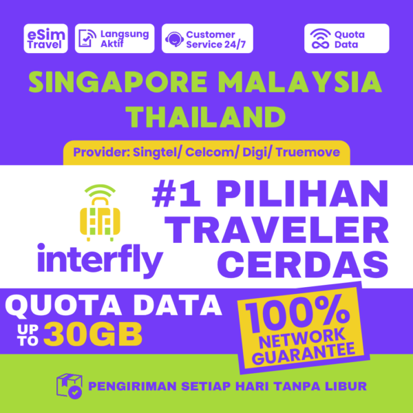 eSIM Interfly Singapore Malaysia Thailand Data Package