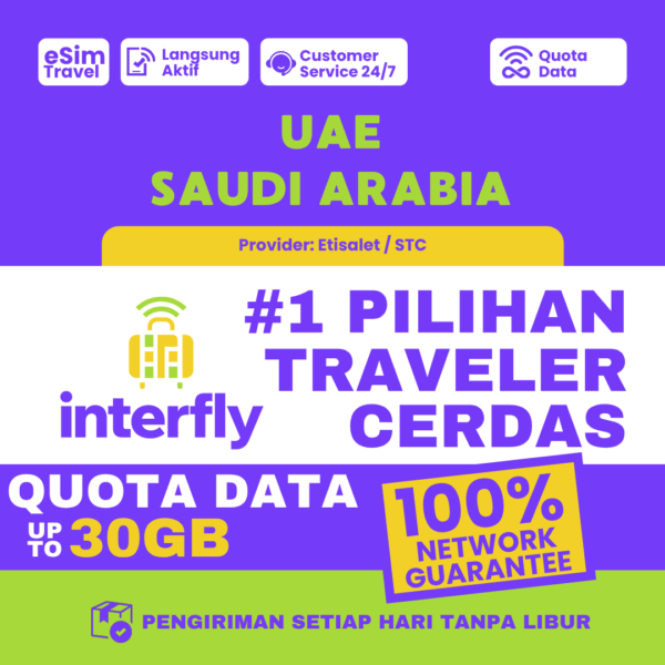 eSIM Interfly UAE Dubai Saudi Arabia Data Package