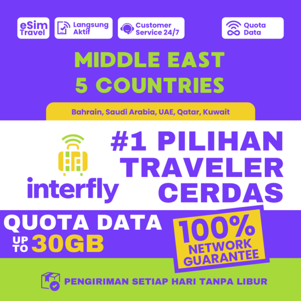 eSIM Interfly Middle East 5 Countries Data Package
