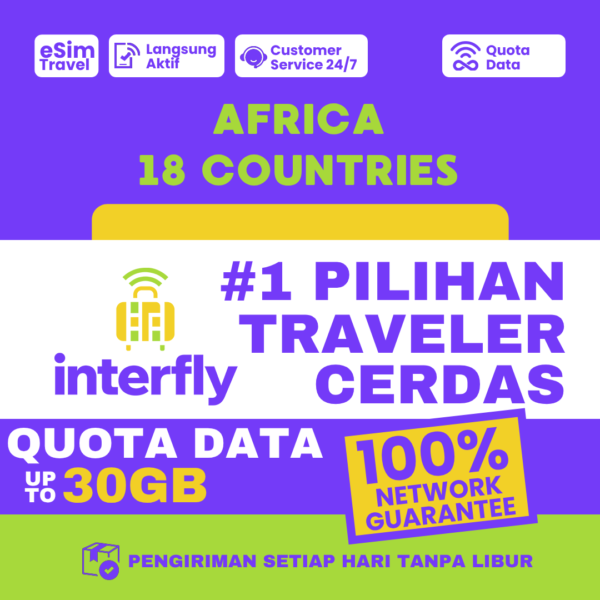 eSIM Interfly Africa 18 Countries Data Package